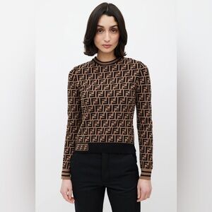 Fendi Pullover FF motif jumper. Size 6/IT 40